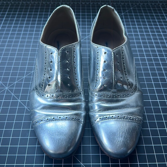 Jcrew Silver Metallic Loafers - Picture 1 of 12